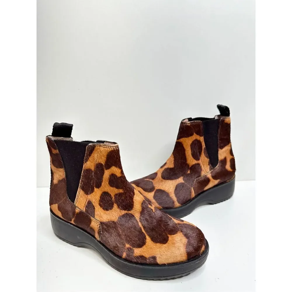 Louise et Cie Zareb Genuine Calf Hair‎ Womens 5.5 Platform Bootie Cognac Boots